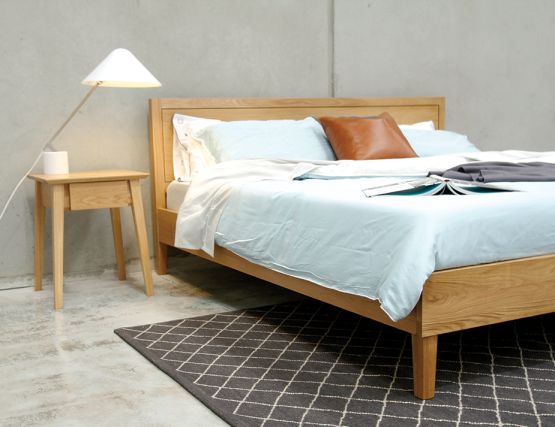 Copenhagen King Size Solid European Oak Bed Frame By Bent Design