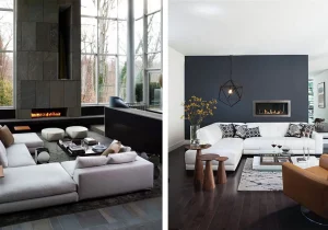 Modern vs contemporary interiors.